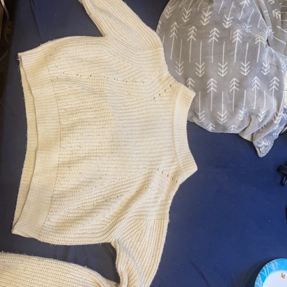 Knitter cropped Kendall and Kylie sweater